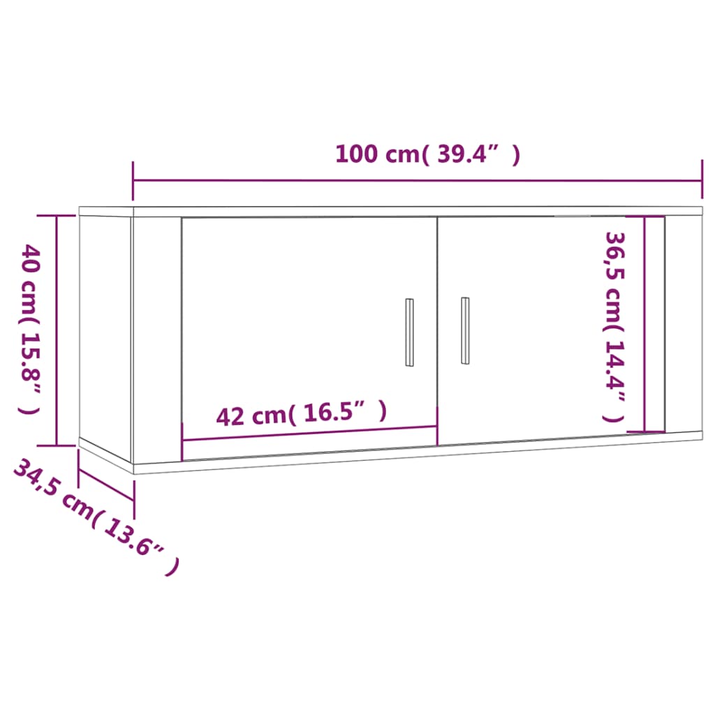 3-tlg. TV-Schrank-Set Hochglanz-Weiß Holzwerkstoff