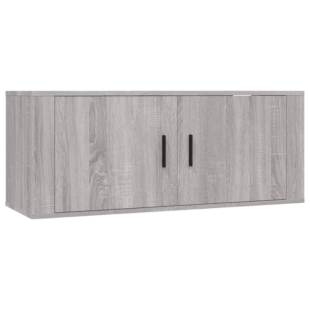 2-tlg. TV-Schrank-Set Grau Sonoma Holzwerkstoff