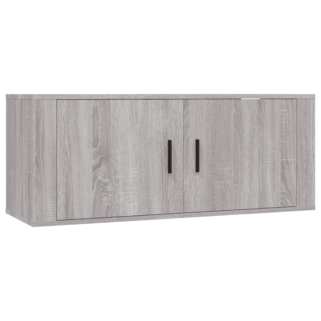 3-tlg. TV-Schrank-Set Grau Sonoma Holzwerkstoff