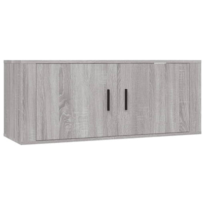 3-tlg. TV-Schrank-Set Grau Sonoma Holzwerkstoff