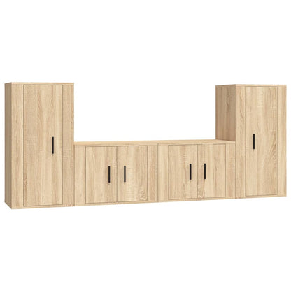 4-tlg. TV-Schrank-Set Sonoma-Eiche Holzwerkstoff