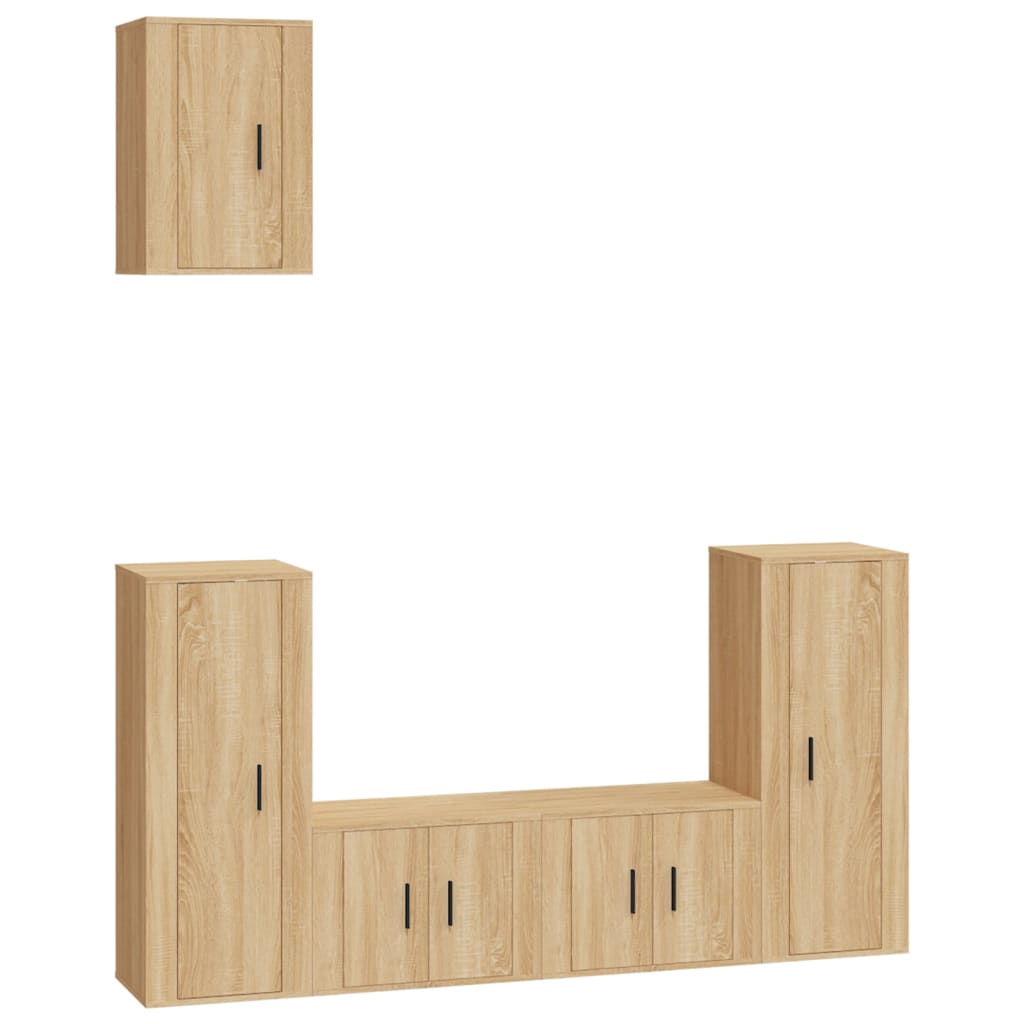 5-tlg. TV-Schrank-Set Sonoma-Eiche Holzwerkstoff