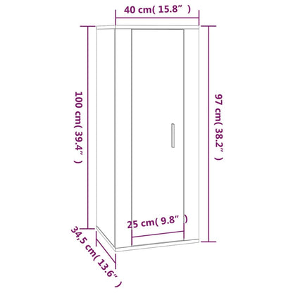 2-tlg. TV-Schrank-Set Betongrau Holzwerkstoff