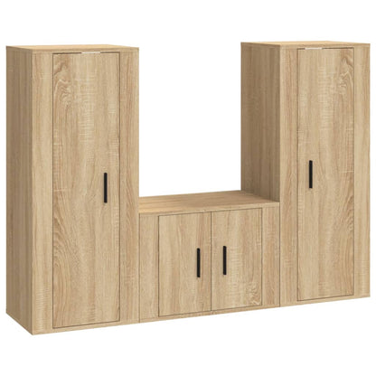 3-tlg. TV-Schrank-Set Sonoma-Eiche Holzwerkstoff