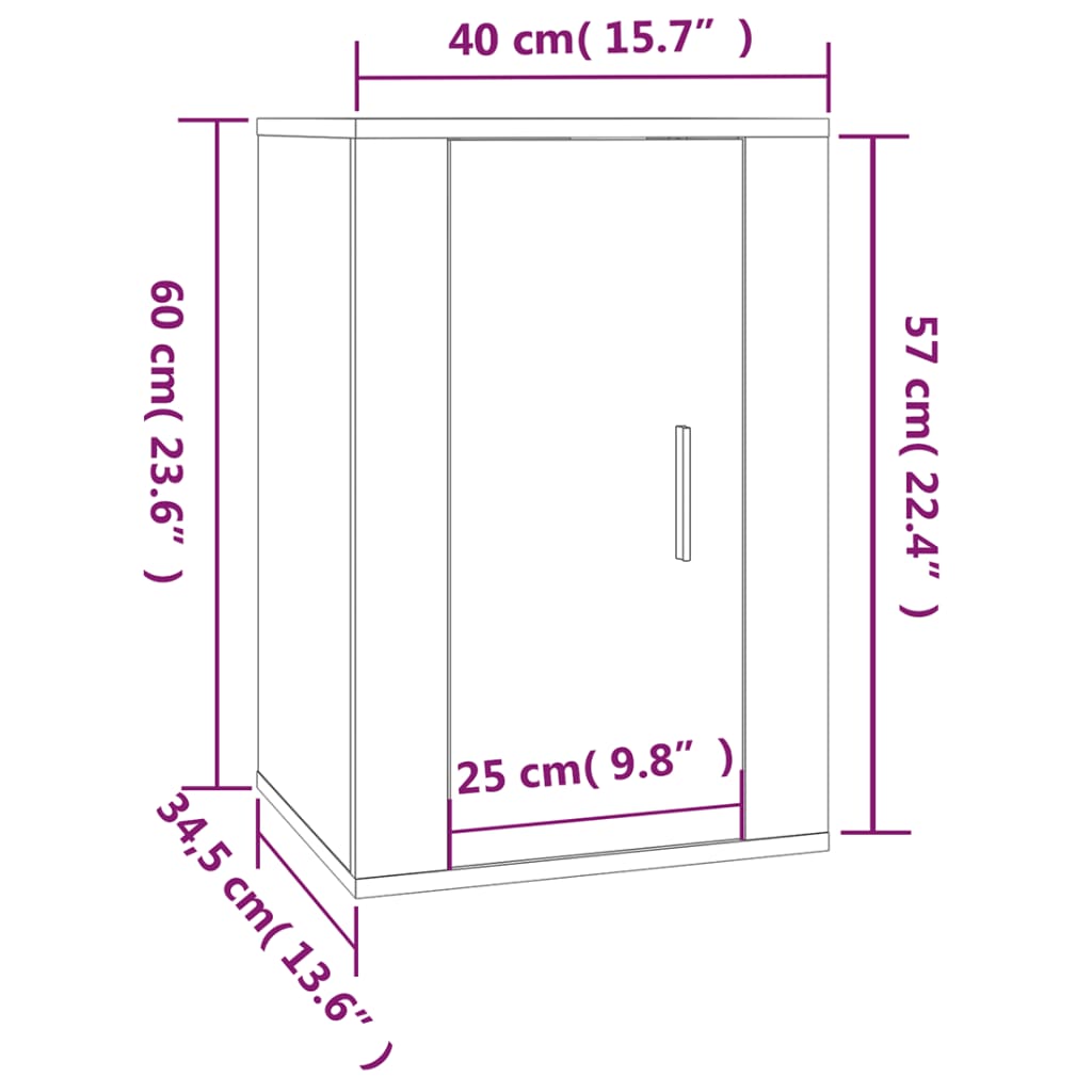 5-tlg. TV-Schrank-Set Schwarz Holzwerkstoff