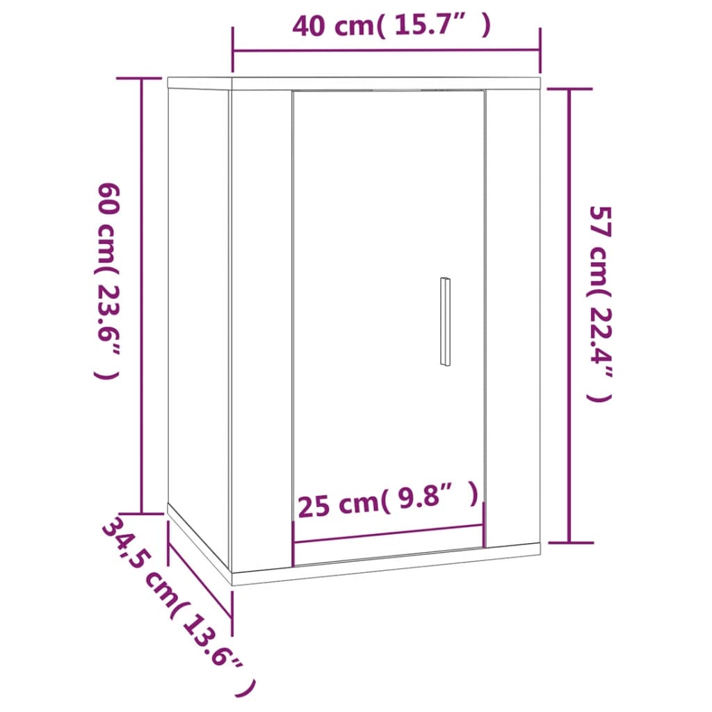 5-tlg. TV-Schrank-Set Räuchereiche Holzwerkstoff