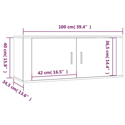 6-tlg. TV-Schrank-Set Weiß Holzwerkstoff