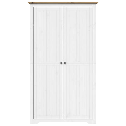 Kleiderschrank BODO Weiß und Braun 99x53,5x173 cm Kiefernholz