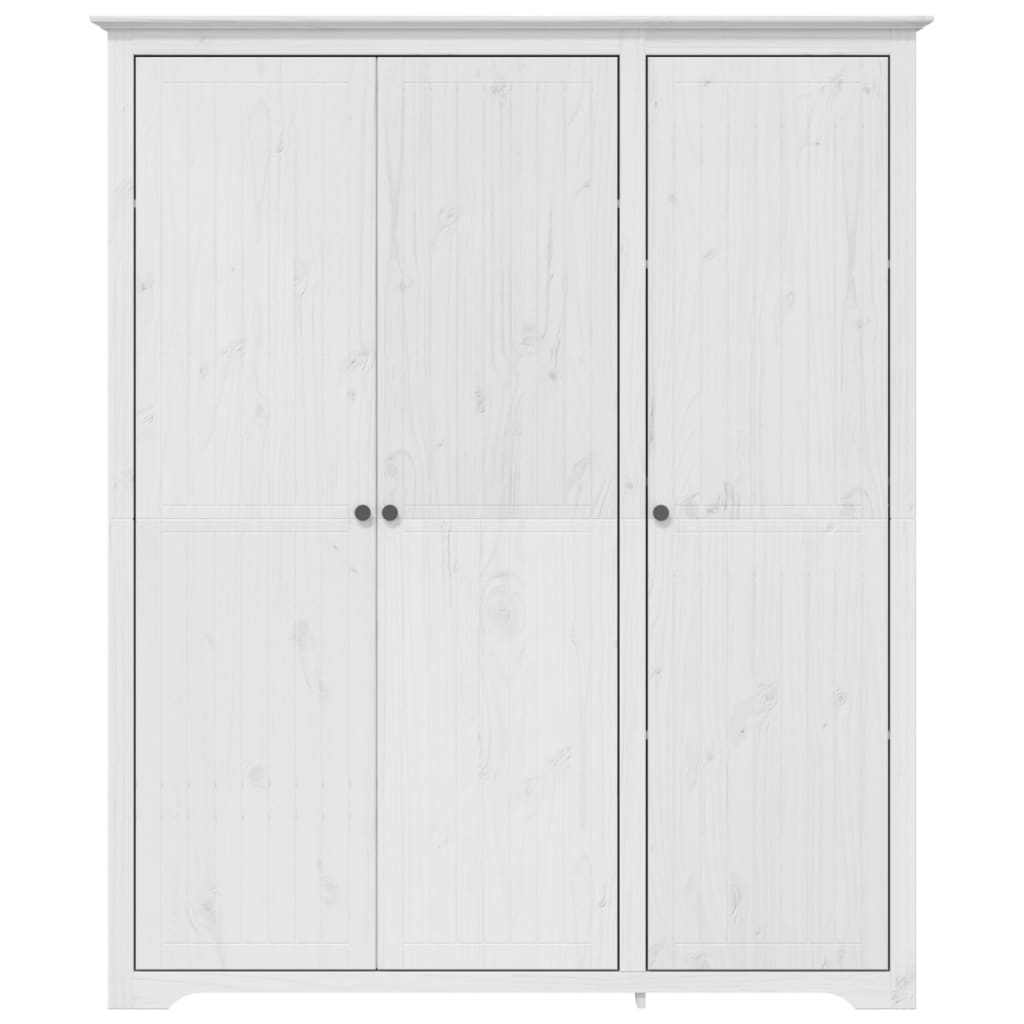 Kleiderschrank BODO Weiß 146x53,5x173 cm Massivholz Kiefer