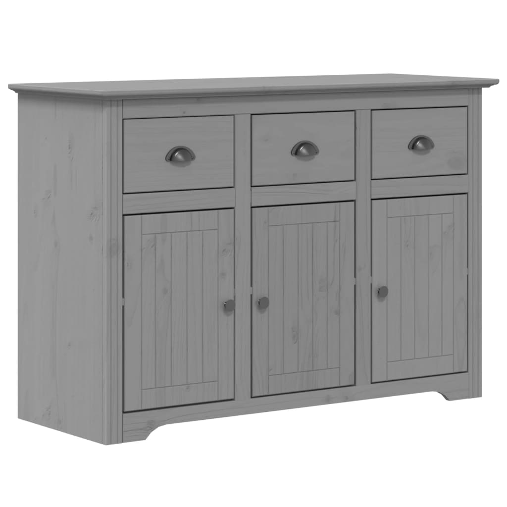 Sideboard BODO Grau 115,5x44x80 cm Massivholz Kiefer