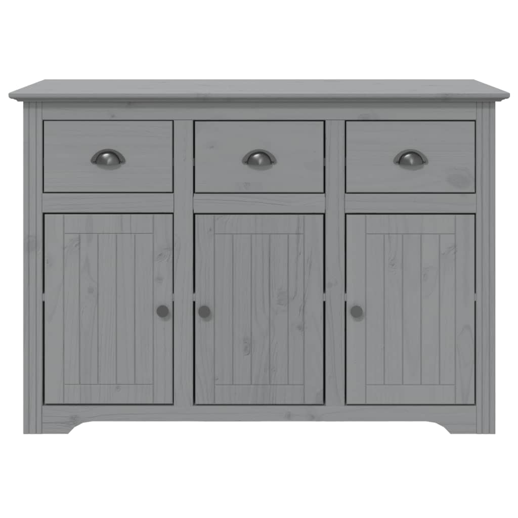 Sideboard BODO Grau 115,5x44x80 cm Massivholz Kiefer