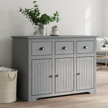 Sideboard BODO Grau 115,5x44x80 cm Massivholz Kiefer