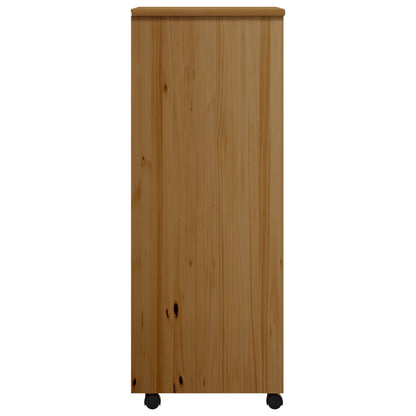 Rollschrank mit Schubladen MOSS Honigbraun Massivholz Kiefer