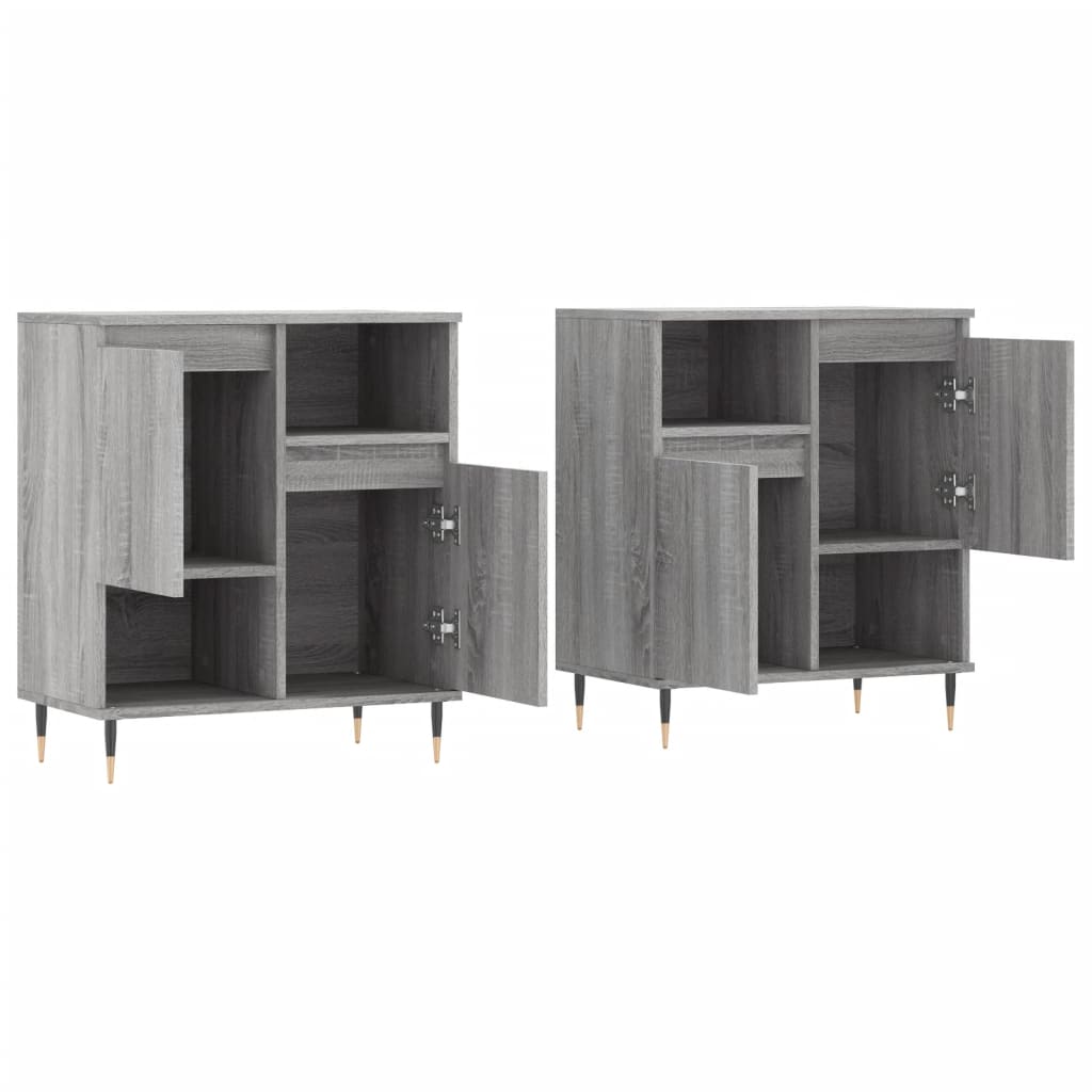 Sideboards 2 Stk. Grau Sonoma Holzwerkstoff