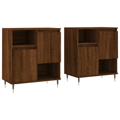 Sideboards 2 Stk. Braun Eichen-Optik Holzwerkstoff