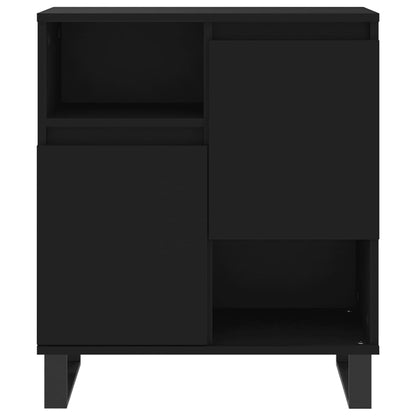 Sideboards 2 Stk. Schwarz Holzwerkstoff