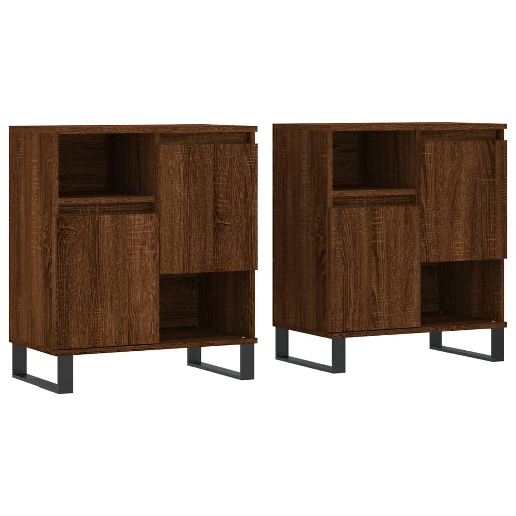 Sideboards 2 Stk. Braun Eichen-Optik Holzwerkstoff