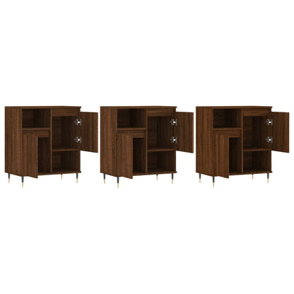 Sideboards 3 Stk. Braun Eichen-Optik Holzwerkstoff