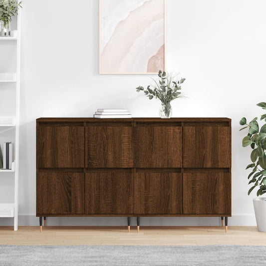 Sideboards 2 Stk. Braun Eichen-Optik Holzwerkstoff