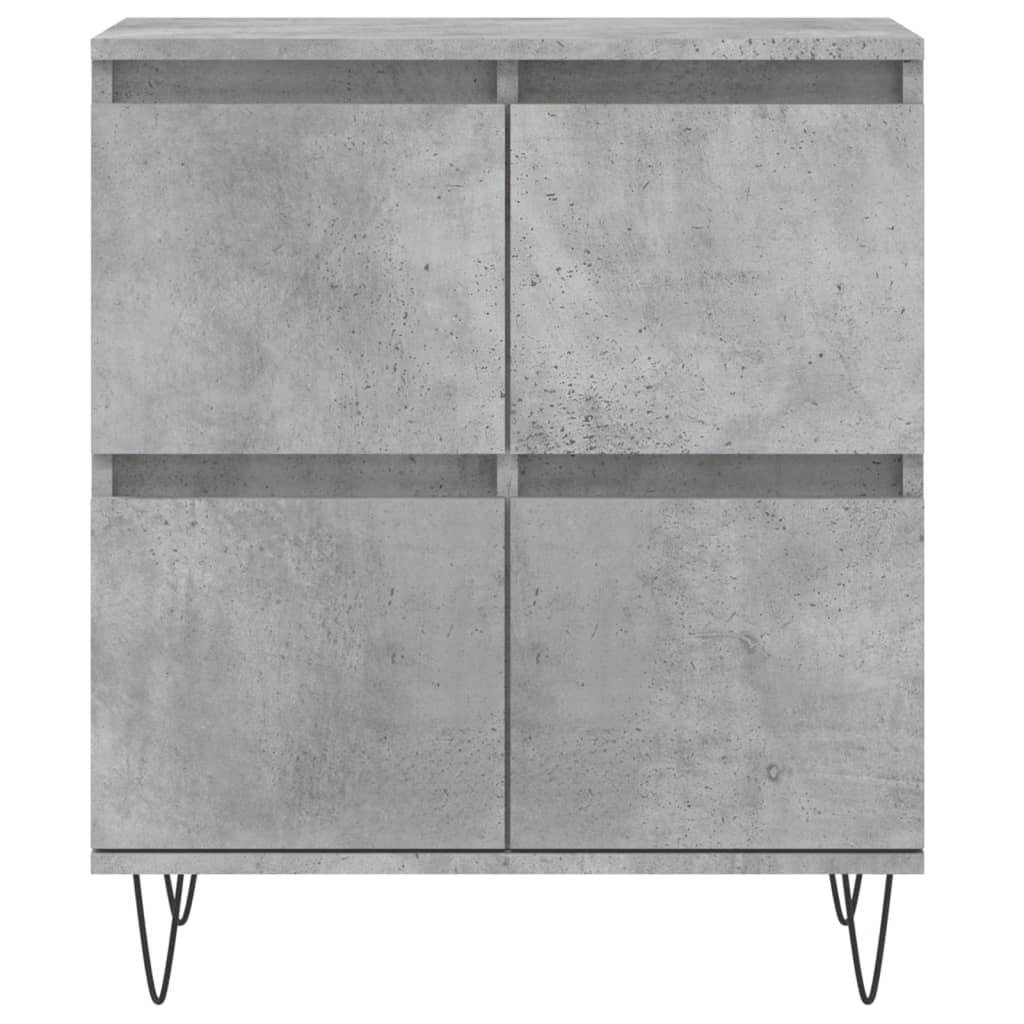 Sideboards 2 Stk. Betongrau Holzwerkstoff