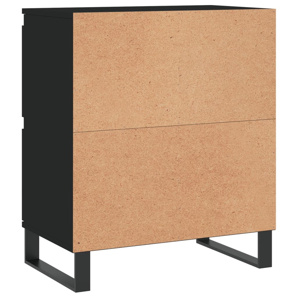 Sideboards 2 Stk. Schwarz Holzwerkstoff