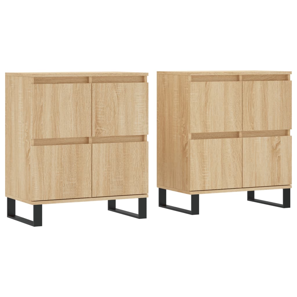 Sideboards 2 Stk. Sonoma-Eiche Holzwerkstoff