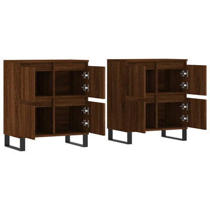 Sideboards 2 Stk. Braun Eichen-Optik Holzwerkstoff