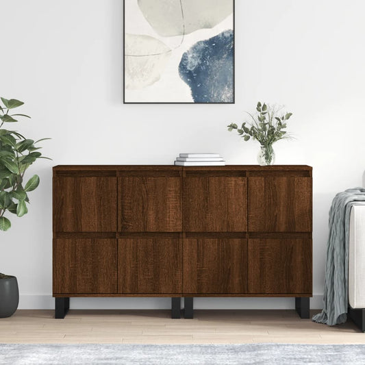 Sideboards 2 Stk. Braun Eichen-Optik Holzwerkstoff