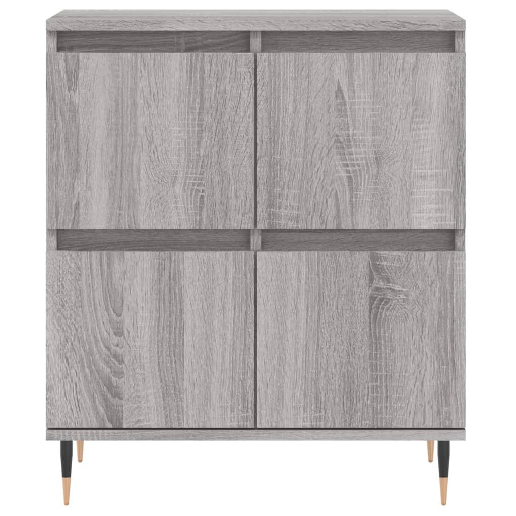 Sideboards 3 Stk. Grau Sonoma Holzwerkstoff