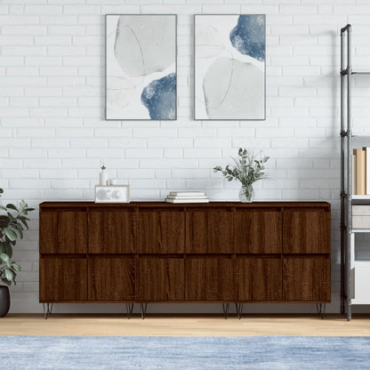 Sideboards 3 Stk. Braun Eichen-Optik Holzwerkstoff