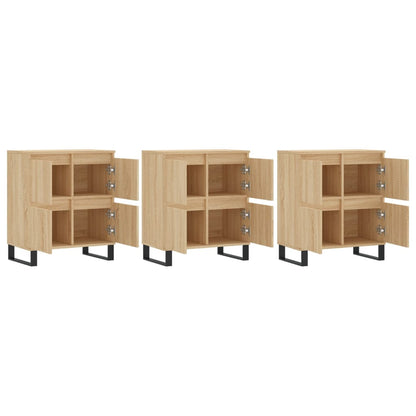 Sideboards 3 Stk. Sonoma-Eiche Holzwerkstoff