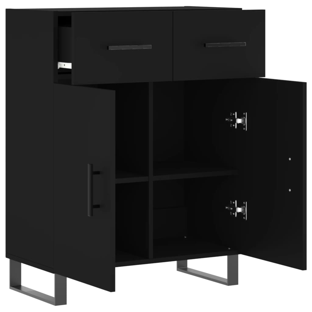 Sideboard Schwarz 69,5x34x90 cm Holzwerkstoff