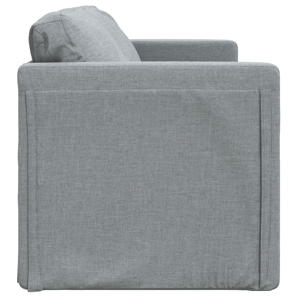 Bodensofa mit Schlaffunktion Hellgrau 112x174x55 cm Stoff