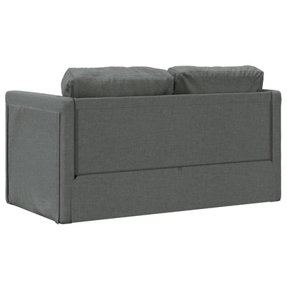 Bodensofa mit Schlaffunktion Dunkelgrau 112x174x55 cm Stoff