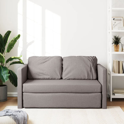 Bodensofa mit Schlaffunktion Taupe 112x174x55 cm Stoff