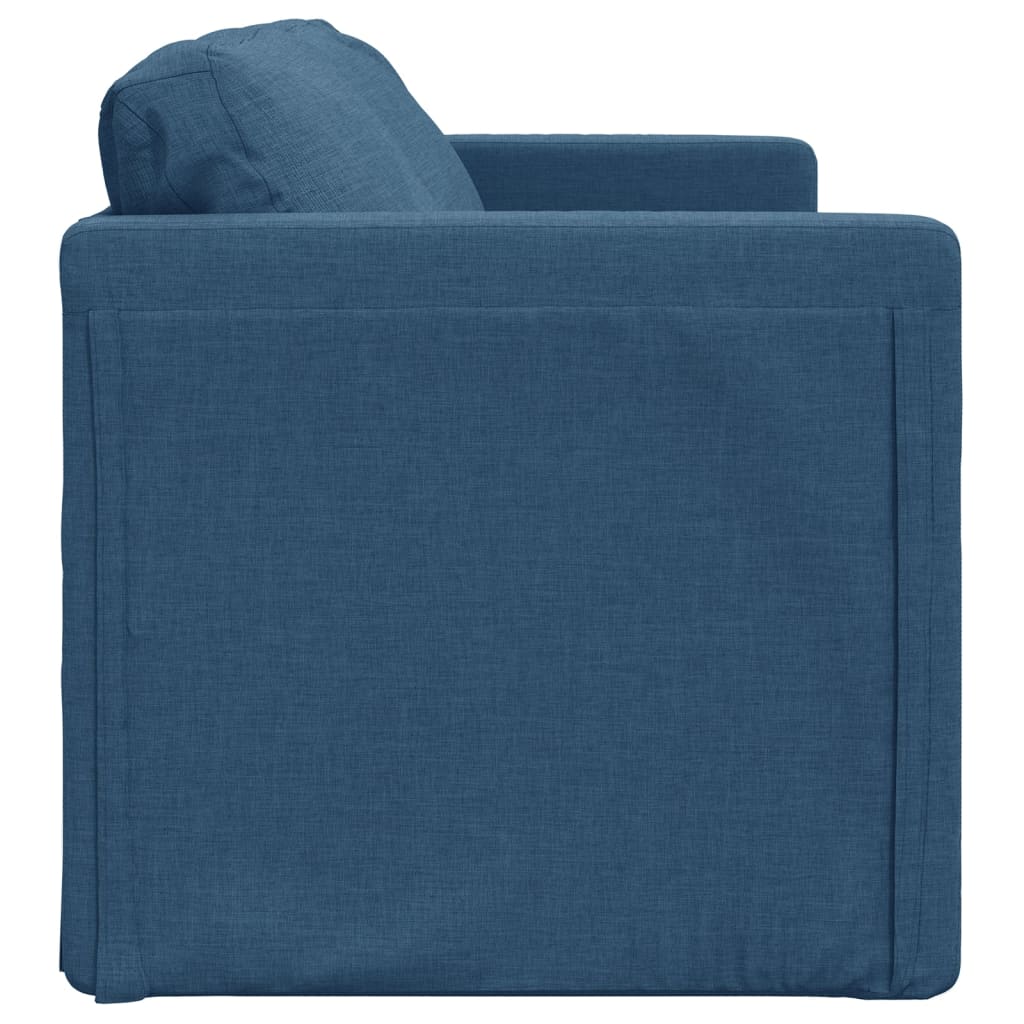 Bodensofa mit Schlaffunktion Blau 112x174x55 cm Stoff