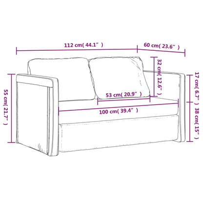 Bodensofa mit Schlaffunktion Blau 112x174x55 cm Stoff