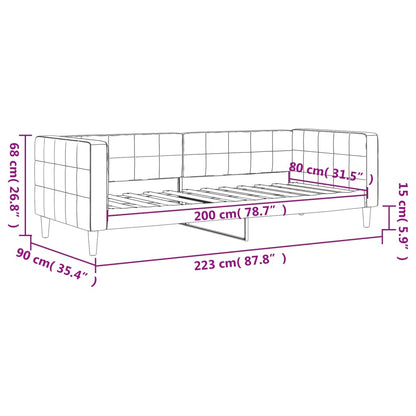 Tagesbett Dunkelgrün 80x200 cm Samt