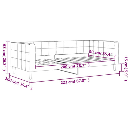 Tagesbett Dunkelgrün 90x200 cm Samt