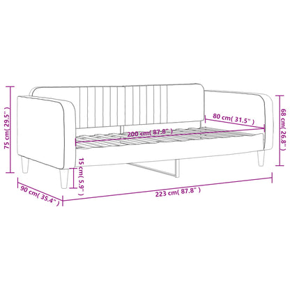 Tagesbett Blau 80x200 cm Samt