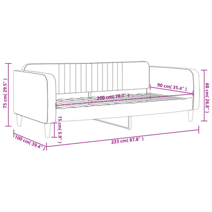 Tagesbett Blau 90x200 cm Samt