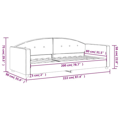 Tagesbett Dunkelgrün 80x200 cm Samt