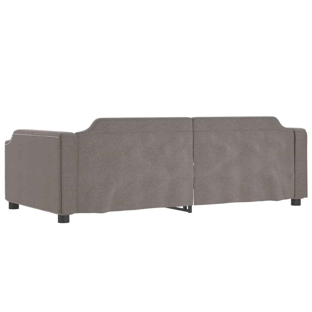 Tagesbett Taupe 80x200 cm Stoff