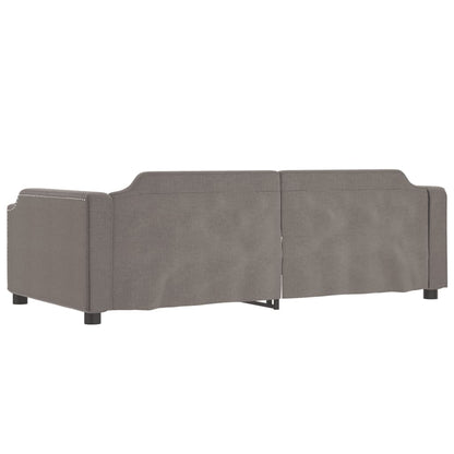 Tagesbett Taupe 100x200 cm Stoff