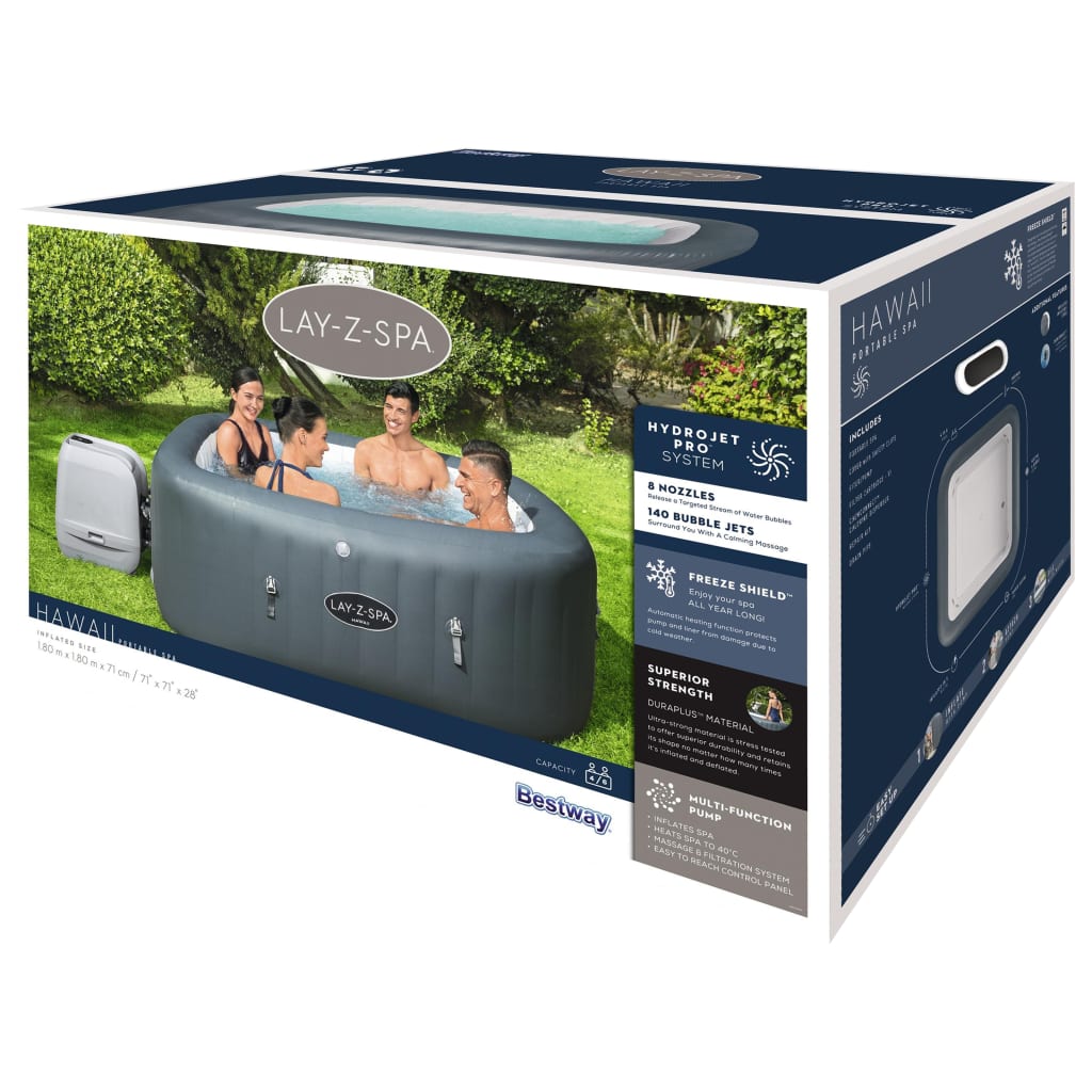 Bestway Lay-Z-Spa Whirlpool Aufblasbar Hawaii HydroJet Pro