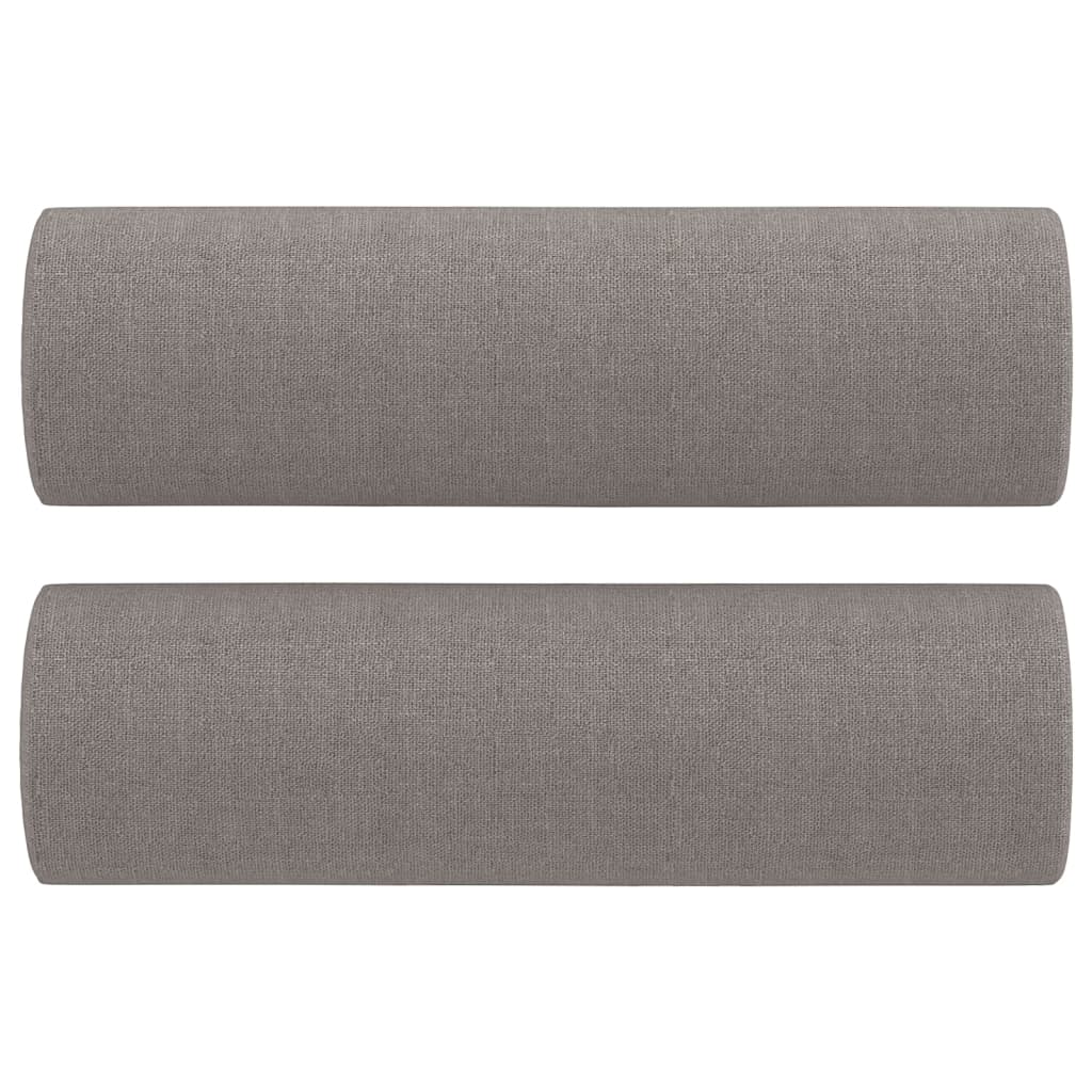 2-Sitzer-Sofa mit Zierkissen Taupe 120 cm Stoff