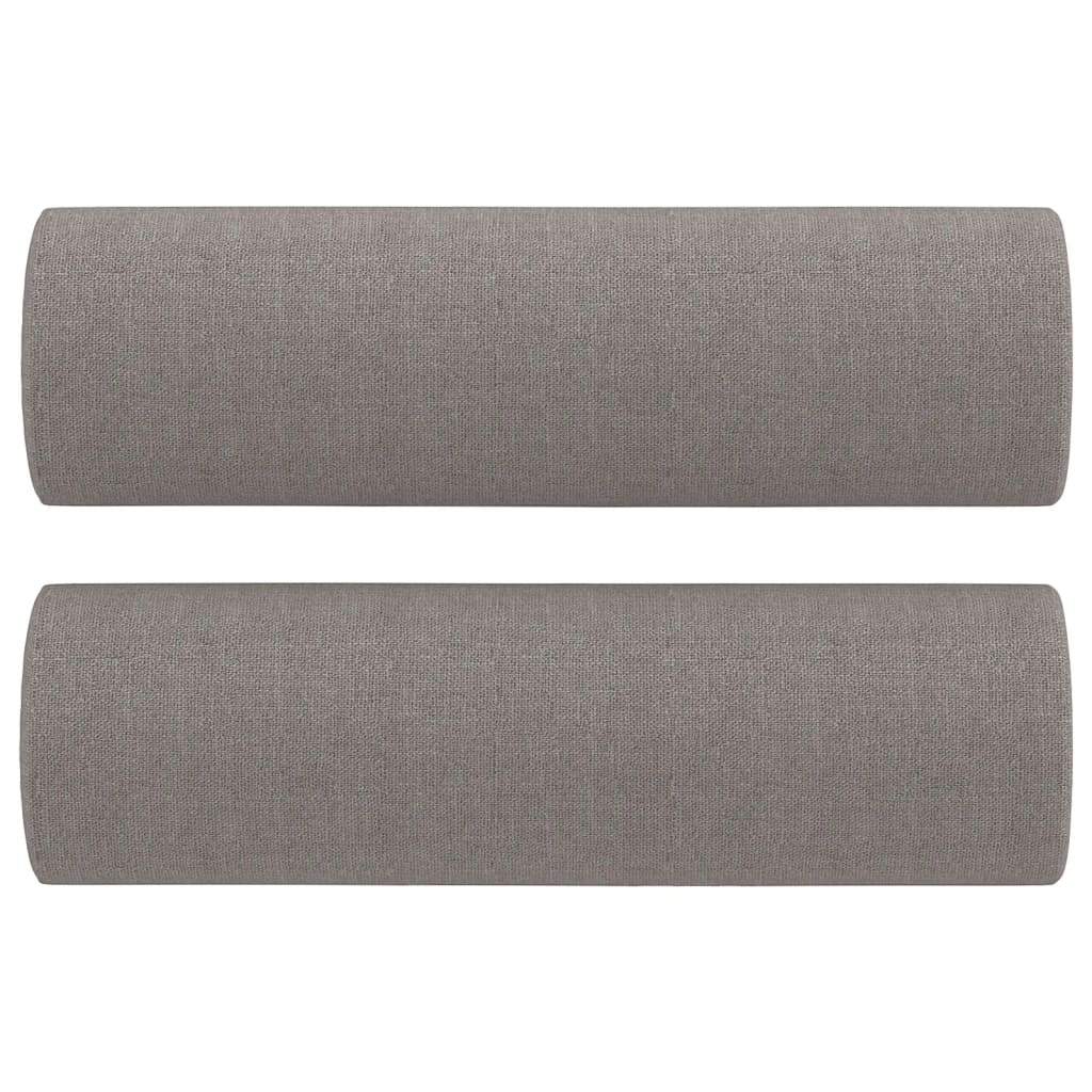 3-Sitzer-Sofa mit Zierkissen Taupe 180 cm Stoff