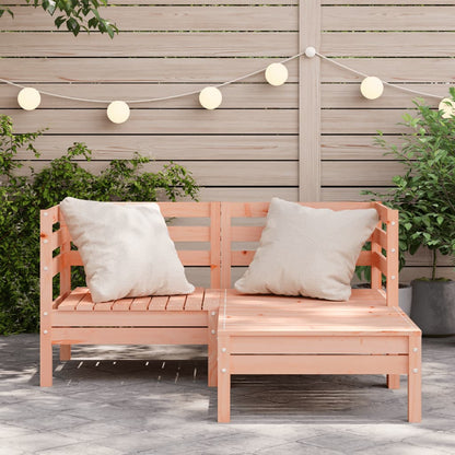 Gartensofa 2-Sitzer mit Hocker Massivholz Douglasie