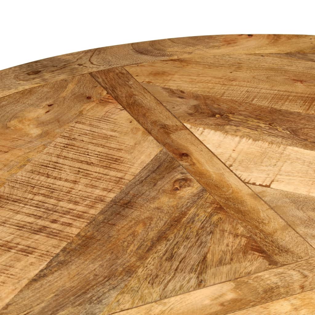 Esstisch Ø110x75 cm Raues Massives Mangoholz