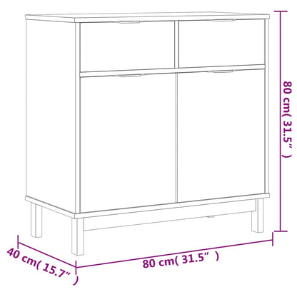 Sideboard FLAM 80x40x80 cm Massivholz Kiefer